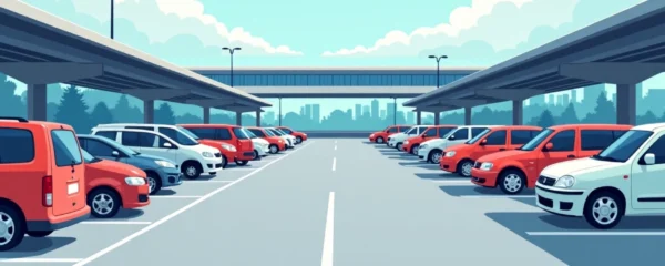 Parking à l'aéroport de Roissy